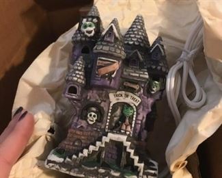 Halloween lighted village figures, NEW