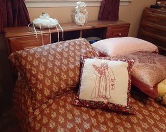 Bed and frame to mid century set