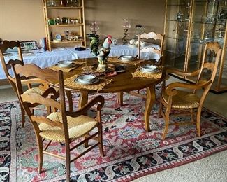 Super nice French country table and four chairs