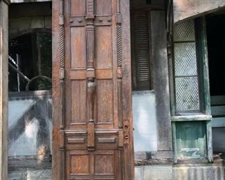 New Orleans Solid Oak Door (1880's-1890's):
Purchased in New Orleans with intricate, hand-carved columns and solid oak French panels. (Measuring 10ft x 3ft)       $1,200 or best offer.  Call 615-364-3726 to make offers and more information.