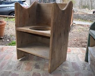 This Antique American Primitive Birthing Chair was made in the late 1700's to very early 1800's. This was a prized possession of the Dixon's because of it's authenticity and it's purpose.       $2,200 or best offer.  Call 615-364-3726 to purchase or make offers and more information.                                                   