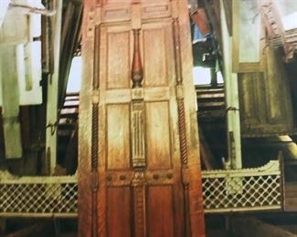 New Orleans Solid Oak Door (1880's-1890's):
Purchased in New Orleans with intricate, hand-carved columns and solid oak French panels. (Measuring 10ft x 3ft)       $1,200 or best offer.  Call 615-364-3726 to make offers and more information.