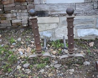 Antique Cast Iron Andirons                                                    $800.00 or best offer.  Call 615-364-3726 to purchase or make offers and more information.  