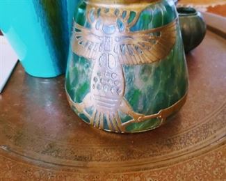 Favrile and Bronze Art Glass Vase