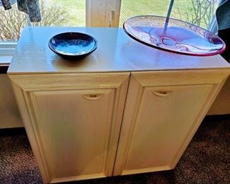 Cabinet and Art Glass Pieces