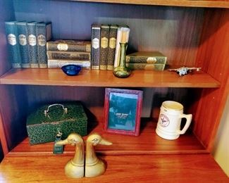 Bookshelves , Brass Bookends