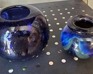 Audrey Handler 1976 Art Glass piece (on the right)