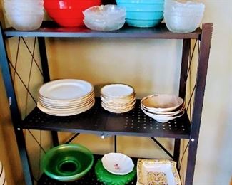 Nesting Bowls, China, Art Glass,  Uranium Glass