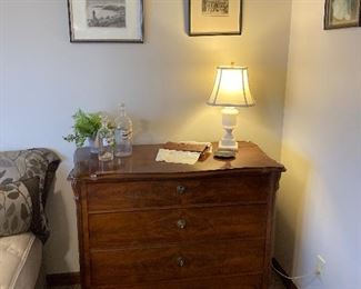 Little Dresser , Bottles, Etchings 