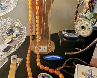 Antique Baltic Amber Beaded Necklace 