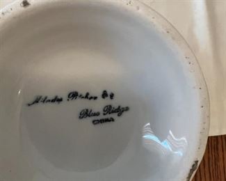 Blue Ridge pottery mark