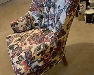 1 of 2 matching upholstered chairs