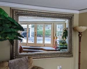 Extra Large Decorative Wall Mirror. Large and beautiful! Measures 66” x 92”.