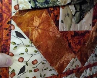 Fall and Winter Machine Quilted Decor. Tableclothes, runners, placemats, etc. 