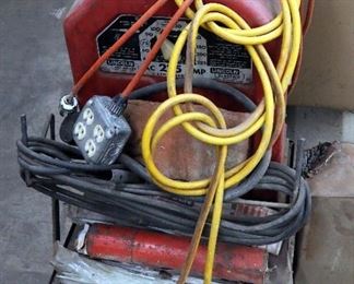 Lincoln Electric Arc Welder, Model Number AC-225-S, On Rolling Cart, Includes Assorted Welding Rods