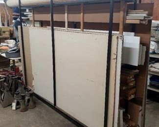 Metal Rolling Material Cart Including, Lumber Assortment Including 2" x 6", 2" x 2", Trim, Sheet Rock, Wall Board, Vinyl Siding Channel, And More