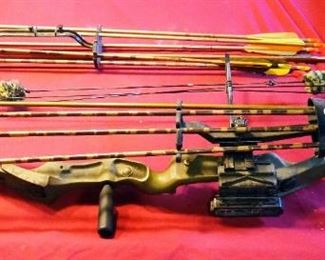 Bear White Tail 2 Compound Bow 50" 60lb, With Quiver And Assorted Arrows