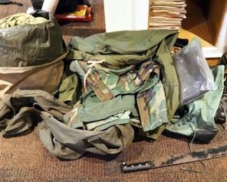 Extreme Cold Weather Boots, Snake Proof Chaps, Duffel Bag, Military Style Jackets, Sleeping Bag And More