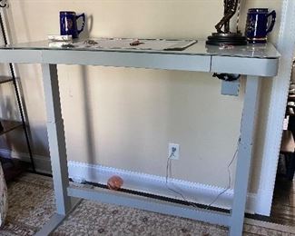 Touch Adjustable Glass Desk