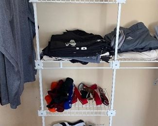 Practice Baseball Gear (in EUC)
Socks, belts, tops and backs

Basketball practice jerseys 

Used name brand shoes 

Softball rip it mask

