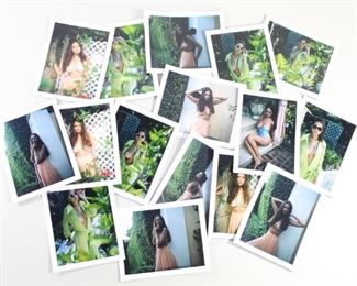 Lot 215: 16 Jonathan Leder Color Photography,Snapshots. Collection of sixteen fashion and nude snapshots by Jonathan Leder. Models in different outfits. Partial nudes. Shot in Florida, 2010. This is one of seventeen lots with Jonathan Leder photographs in this auction. 

Dimensions are 4.25 in h x 3.5 in w. Condition is very good to excellent. Please call or email for a detailed condition report.

