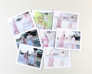 Lot 220: 8 Jonathan Leder Color Photography,Snapshots. Collection of eight fashion snapshots by Jonathan Leder. Two models in different outfits. Interesting chemical reaction in one of the shots. Shot in Florida, 2010. This is one of seventeen lots with Jonathan Leder photographs in this auction. 

Dimensions are 3.5 in h x 4.25 in w. Condition is very good to excellent. One photo has a chemical discoloration spot. Please call or email for a detailed condition report.
