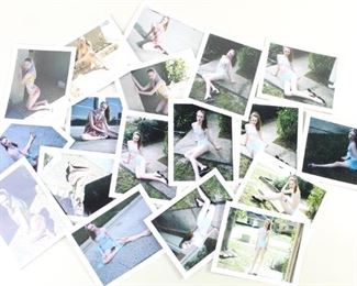 Lot 219: 17 Jonathan Leder Color Photography,Snapshots. Collection of seventeen fashion snapshots by Jonathan Leder. Model in different bathing suit outfits. Shot in Florida, 2010. This is one of seventeen lots with Jonathan Leder photographs in this auction.

Dimensions are 4.25 in h x 3.5 in w. Condition is very good to excellent. Scratch across one photo. Please call or email for a detailed condition report.