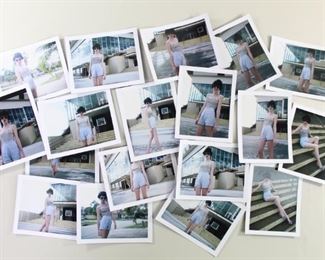 Lot 228: 17 Jonathan Leder Color Photography,Snapshots. Collection of seventeen fashion snapshots by Jonathan Leder. Model in striped tank top and shorts. This is one of seventeen lots with Jonathan Leder photographs in this auction.

Dimensions are 4.25 in h x 3.5 in w. Condition is very good to excellent. Please call or email for a detailed condition report.