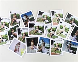 Lot 231: 18 Jonathan Leder Color Photography,Snapshots. Collection of eighteen fashion snapshots by Jonathan Leder. Model in bathing suit. One interesting double exposure. Shot in Florida, 2010. This is one of seventeen lots with Jonathan Leder photographs in this auction.

Dimensions are 4.25 in h x 3.5 in w. Condition is very good to excellent. Please call or email for a detailed condition report.