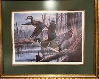 Many original art pieces from Ducks Unlimited 