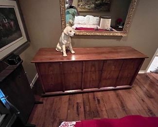 Hennepin Mid Century Modern Dresser with twin matching mirrors not shown