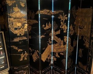 Eight panel room divider