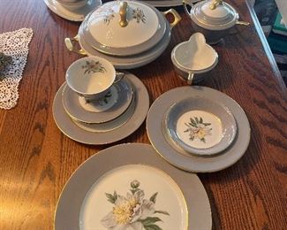 Golden peony fine China service for 12. 91 pieces