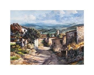 Jose Vives-Atsara (1919-2004), "Old Village, Catalinas", 1988