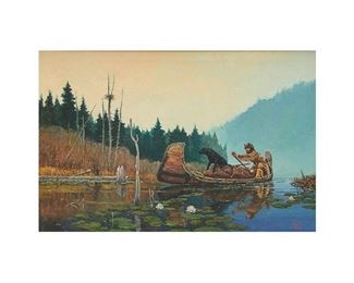 Noel Daggett (1925 - 2005), "Dangerous Crossing", 1986