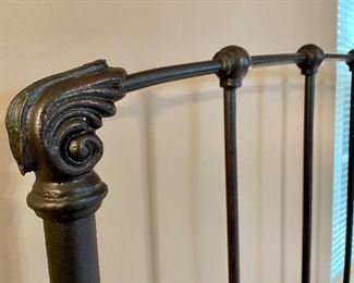 Close Up Detail of the Iron Headboard