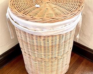 $38Large  Lined Wicker Hamper