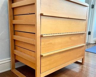 Side Profile of Vintage Wooden Chest of Drawers