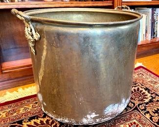 $180 Large Brass Kettle Measures: 19x15