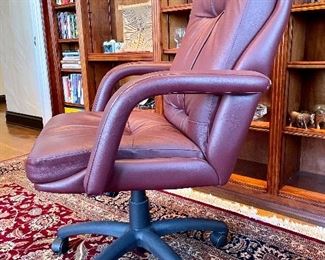 Side View of Leather Office Chair