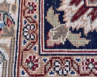 Up Close of the Color form in Burgundy Rug