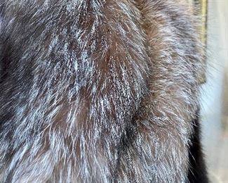 close up of fur coat collar