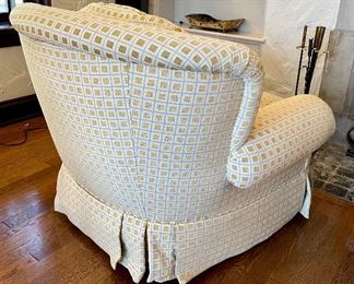 rear view of chair and pleated skirt