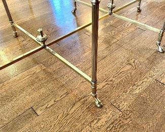 Alternate View of French Hoof Feet on Hollywood Regency Coffee Table