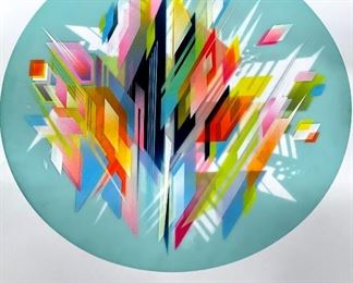 $250; signed Francesco LoCastro graphic artwork; unframed: 24” w x 24”h