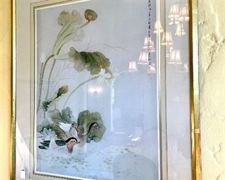 $150; matted print with brass frame; 27.25”w x 33”h