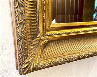 SOLD - close up of the mirror detail