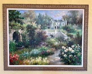 $800 Framed Large Format Signed Zonars Original Oil Painting, No COA Present, Measures: 55x43