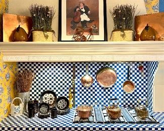 Shop this beautiful sale and see a fabulous replica of Monet's kitchen in France. 