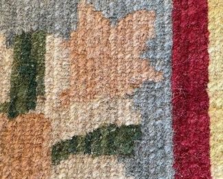 Close up of the colors seen throughout the rug